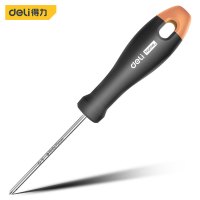 得力(deli)5把装 铬钒钢十字螺丝批维修工具PH0x75mm炫彩橙 HT1203C