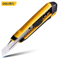 得力(deli)塑柄包胶美工刀18mm SK4 壁纸刀工业用裁纸刀多用途介刀美缝墙纸刀片DL018Z