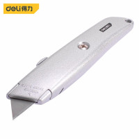 得力(deli)美工刀金属刀片裁纸刀壁纸刀刀工具刀 SK2刀片铝合金美工刀(内置2刀片)DL4260