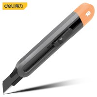 得力(deli)home系列自锁美工刀壁纸刀裁纸刀地毯刀18mm炫彩橙 HT4018C