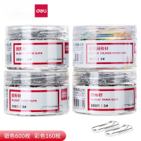 得力(deli) 别针/回形针/大头针 33392 回形针 回形 多色 4盒 200枚/盒