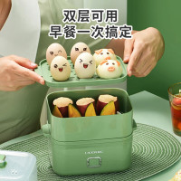 利仁(Liven)ZCJ-W255 煮蛋器家用双层蒸蛋器电蒸锅防干烧小型蒸锅懒人早饭神器双层早餐机 双层