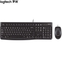 罗技(Logitech)有线键鼠套套装黑色MK120