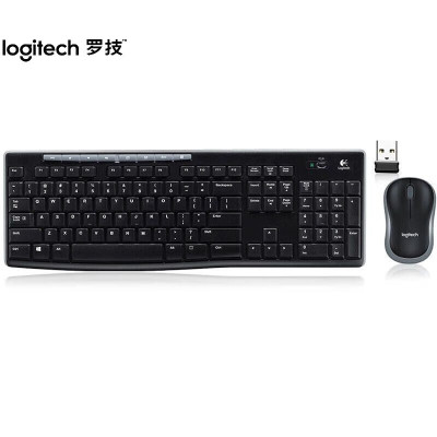 罗技(Logitech)电竞MK270 无线光电键鼠套装 黑色