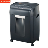 盆景(bonsaii)529碎纸机 纸桶容积16L 单次6张连续碎40分钟 2*10mm粒状