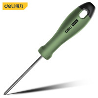 得力(deli)5把装铬钒钢十字螺丝批维修工具超硬改锥小起子大全 PH0x75mm十字螺丝批(绿)HT1203L