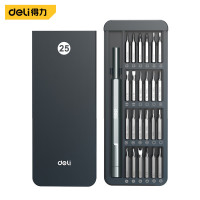得力(deli)带磁螺丝刀套装一字十字螺丝刀家用多功能梅花螺丝刀平口改锥螺丝 25件精密螺丝批套装 DL241025