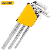 得力(deli)内六角扳手9件套装万能六方6角螺丝刀工具球头内六方螺丝刀板手 加长平头内六角9件套DL2173