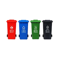 泽赏垃圾桶100L加厚分类环卫带轮盖