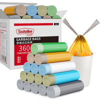 尚岛宜家 抽绳式自动收口垃圾袋加厚手提 360只装 中号45*50cm*20卷