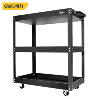 得力(deli)工具车手推车3层多功能维修车间移动零件架子带万向轮 DL433023