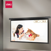 投影幕 得力/deli 50450 电动 100英寸 16:9