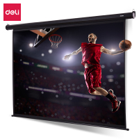 得力(deli)120英寸 电动调节投影 幕布投影仪幕布 50498