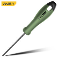 得力(deli)5把装铬钒钢十字螺丝批维修工具超硬改锥小起子大全 PH0x75mm十字螺丝批(绿)HT1203L