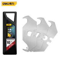 得力(deli)美工刀亚克力板钩刀割刀切刀亚克有机玻璃裁刀套装 [10片/盒 ]牛角刀片 DL-DP31