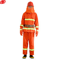 谋福(CNMF)97安全防护服 抢险救援服 训练服 橘红款 [含手套腰带靴子头盔] 整套 M号(165-170)8513