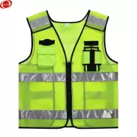 谋福CNMF 交通警示路执勤马甲 反光背心马甲反光安全服 安全背心 (热熔鱼网布马甲) L 8236