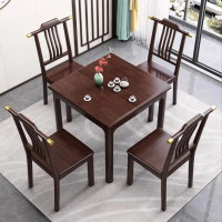 餐桌 白寅 方形 实木 5人以下 4把 简约