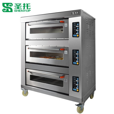 圣托(Shentop)三层六盘烤箱 大型烘焙蛋糕面包电烤炉 月饼披萨大烘炉 DGC04