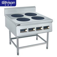 史蒂芬(stevison)商用多头电磁煲仔炉 砂锅花甲米粉麻辣烫电磁灶 座地式四头 SDF-DL-BC4-HI一价无忧