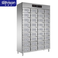 史蒂芬(stevison)商用消毒柜格子分餐柜大容量食堂304不锈钢紫外线热风循环碗柜36格 SDF-XDZ540-36