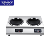 史蒂芬(stevison)5000W*2 /220V 双凹台式电灶(配2个炒锅)865*520*190mm 旋钮/按键S