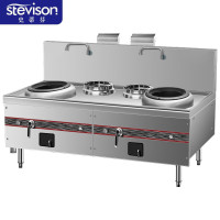 史蒂芬Stevison DL-RZ200*2+W*2 燃气款双炒双温灶 电压220V 功率1100W 锅径500mm配2