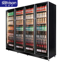 史蒂芬(stevison)高端风冷款四门饮料酒水全屏展示柜 220V1560L 彩钢烤漆 SDF-ZX1560冷款展示柜