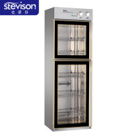 史蒂芬(stevison) 银钻双门中温消毒柜 容量380L220V 臭氧+低温红外线消毒 不锈钢+玻璃SDF-GTP3