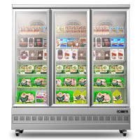 乐创(lecon)展示柜冷冻 饮料柜 下置大容积立式三门嵌入式便利店果蔬水果保鲜柜 LC-J-ZSD03[一价无忧]