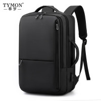 Tymon泰梦 多功能商务双肩包(可扩容)大容量电脑包书包 TM-2103 黑色