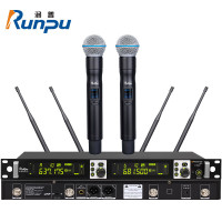 润普Runpu国产化 专业会议话筒 真分集 无线一拖二手持式麦克风RP-WXGS512S
