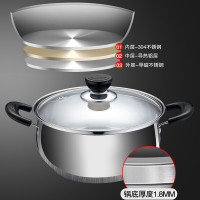 苏泊尔(SUPOR) 汤锅双层复底 304不锈钢汤锅泡面锅双耳可视锅盖 电磁炉燃气通用 ST20H3+蒸格 20cm