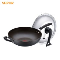苏泊尔火红点无油烟不沾炒锅PC32Z9 直径32cm可立盖炒锅