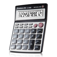 齐心 C-1363 耐用语音王计算器 银