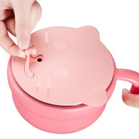 苏泊尔(SUPOR)婴儿注水保温碗辅食碗套装防摔宝宝碗勺吸盘碗316L不锈钢可拆卸碗 TK1948E-1粉色[保温碗+叉