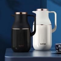 苏泊尔(SUPOR) 保温壶304不锈钢暖水壶真空热水瓶家用暖壶开水壶保温瓶 KC17FZ50黑[拍4个整箱发] 1.7