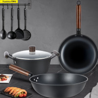 荣事达-匠星锻打铁锅三件套RC-JW3226SN