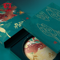 大益普洱茶 赤羽金轮礼盒(生)357g