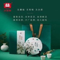 大益普洱茶 碧雪凝香茉莉生饼礼盒357g