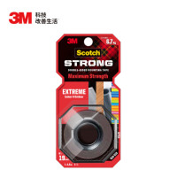 3M 思高 多用途强粘胶带414-S19 耐高低温 防水 19mm*1.5m 适用于乳胶漆墙面/木制表面/金属/亚克力*