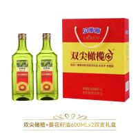 贝蒂斯 双尖橄榄+葵花油 600ml*2 礼盒装 BDZSSC