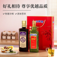 贝蒂斯 特级初榨橄榄油 +有机亚麻籽油 500ML*2 礼盒装 BDZSSC