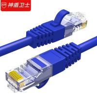 神盾卫士 超五类网线CAT5e百兆非屏蔽双绞线宽带连接线工程家装成品网络跳线1米SC5-1F
