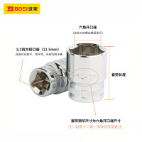 波斯 BS363622A 12.5mm系列镜面短套筒22mm 六角(12支装) BDZSSC