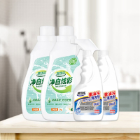 妙功夫 家清组合 净白炫彩多效去污洗衣液2kg*2+重油污清洗剂500ml*2(套装) BJDT