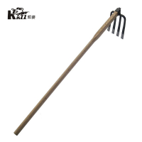 凯姿 木柄全钢园艺翻地农用锄工具防脱长耙种菜除草 长四齿耙