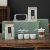 素言茶坊 享茶时光陈皮70克老白茶50克配羊脂玉茶海茶杯