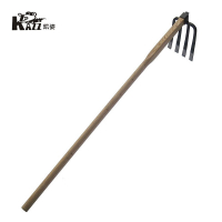 凯姿 木柄全钢园艺翻地农用锄工具防脱长耙种菜除草 长四齿耙 BDZSSC