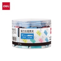 得力 DP704省力长尾票夹4#夹宽25MM(混)(48个/筒) 5筒 BDZSSC